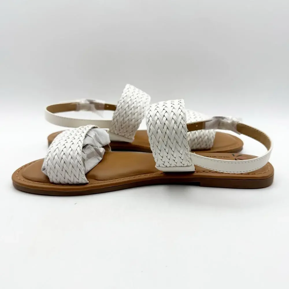 Isaac Mizrahi Live Womens Rosalyn Sandals US 7.5 M EU 37.5 White NIB